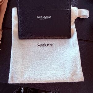 Saint Laurent Textured Black Card Holder